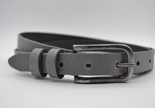 Rock 'n Rich licht grijze 20mm brede riem met dubbele lus Rock 'n Rich licht grijze 20mm brede riem met dubbele lus