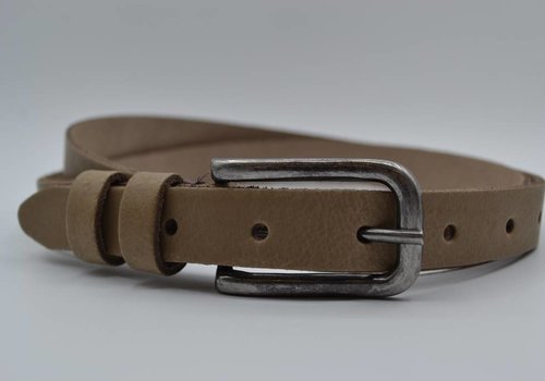 Rock 'n Rich taupe 20mm brede riem met dubbele lus Rock 'n Rich taupe 20mm brede riem met dubbele lus