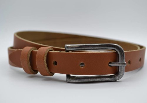 Rock 'n Rich cognac 20mm brede riem met dubbele lus Rock 'n Rich cognac 20mm brede riem met dubbele lus