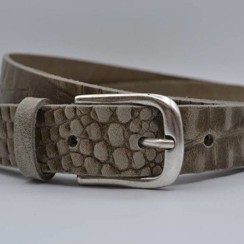 3cm taupe italiaans volnerf lederen casual riem 