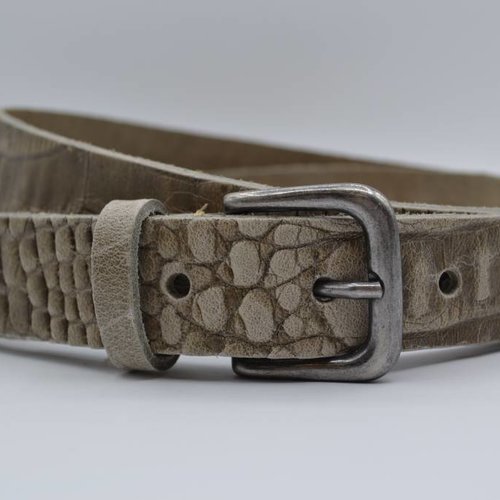 3cm taupe italiaans volnerf lederen casual riem 