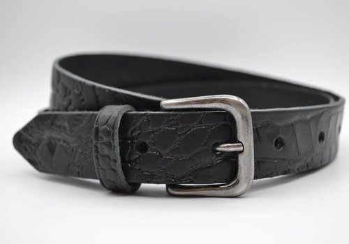 Scotts Bluf 3cm zwarte italiaans volnerf lederen casual riem Scotts Bluf 3cm zwarte italiaans volnerf lederen casual riem