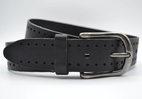 Scotts Bluf 4cm zwarte diep gelaserde volnerf riem Scotts Bluf 4cm zwarte diep gelaserde volnerf riem