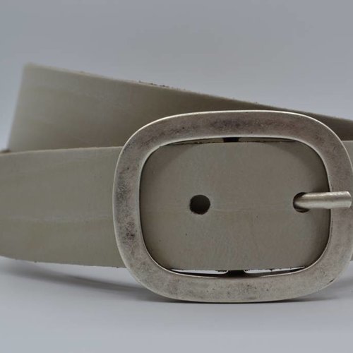 4cm ecru split lederen riem. 