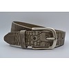 4cm croco taupe italiaans volnerf lederen casual riem