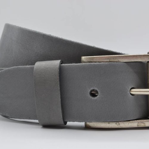 4,5cm echt lederen casual licht grijze riem. 