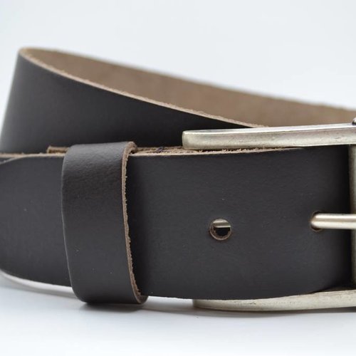 4,5cm echt lederen casual donker bruine riem. 