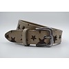 3cm taupe kinder riem met sterprint