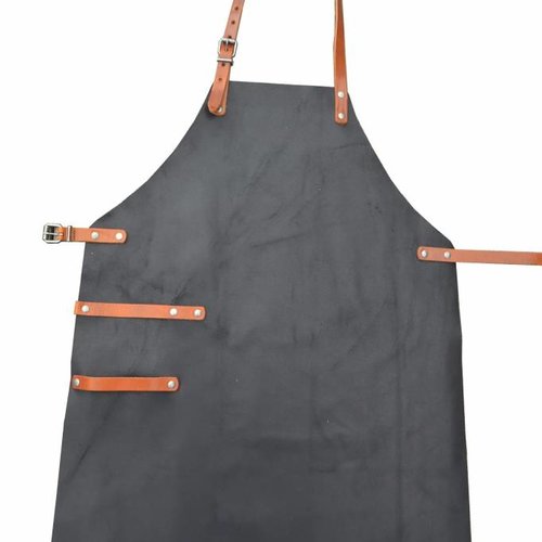 Zwart schort met eigen naam 