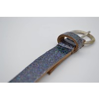 20mm echt lederen dames riem met een casual oud zilveren gesp