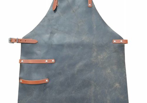 Scotts Bluf Scotts bluf zwart/tan echt lederen schort