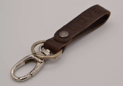 Scotts Bluf bruine echt lederen sleutelhanger met eigen naam of logo Scotts Bluf bruine echt lederen sleutelhanger met eigen naam of logo