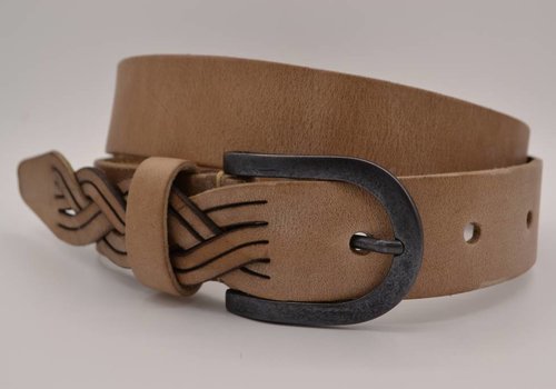 Scotts Bluf Taupe Jeans riem met slingerpunt Scotts Bluf Taupe Jeans riem met slingerpunt