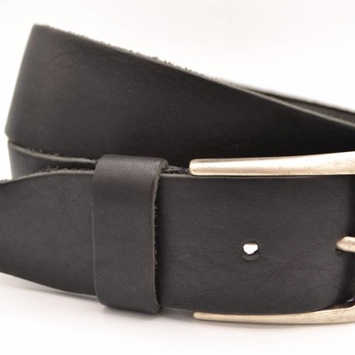 mooie zwarte vintage volnerf jeansriem 