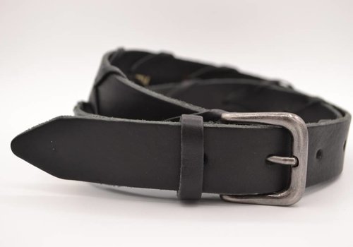 Scotts Bluf Zwarte 3cm brede unieke riem Scotts Bluf Zwarte 3cm brede unieke riem