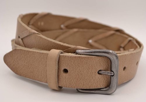 Scotts Bluf Taupe 3cm brede unieke riem Scotts Bluf Taupe 3cm brede unieke riem
