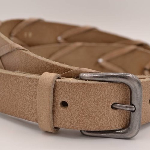 Taupe 3cm brede unieke riem 