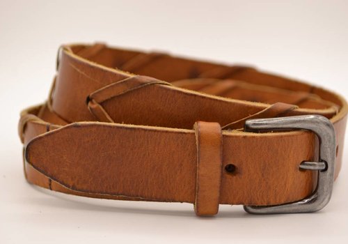 Scotts Bluf Cognac 3cm brede unieke riem Scotts Bluf Cognac 3cm brede unieke riem