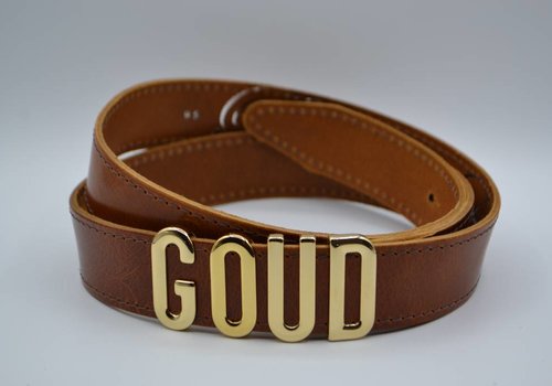 Rock 'n Rich Cognac Riem Voor letters Rock 'n Rich Cognac Riem Voor letters