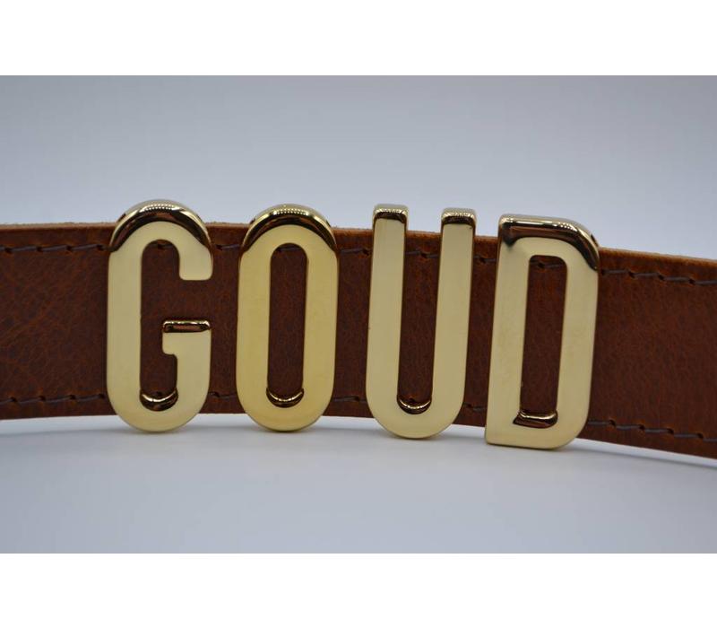 Zelf te personaliseren riem voor gouden of zilveren letters.