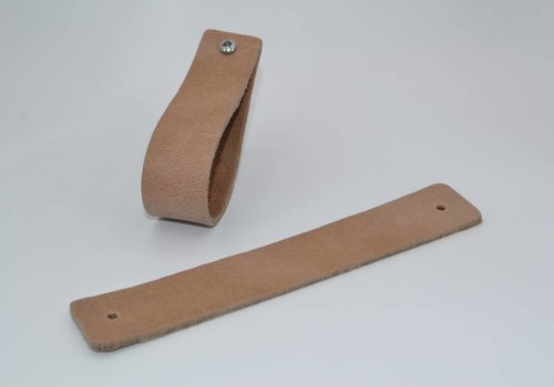 Scotts Bluf taupe Italiaans lederen handgrepen maat L Scotts Bluf taupe Italiaans lederen handgrepen maat L