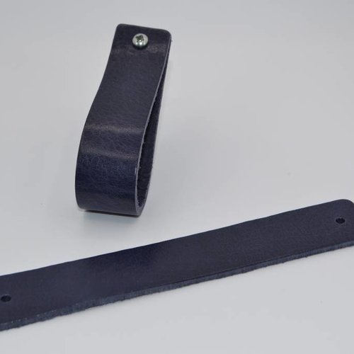 blauwe Italiaans lederen handgrepen maat XL 