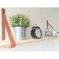 Een stoer product in onze collectie, Scotts Bluf zwart leren plankdragers!