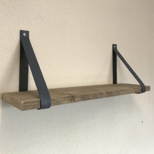 Leren Plankdragers blauw inclusief plank 