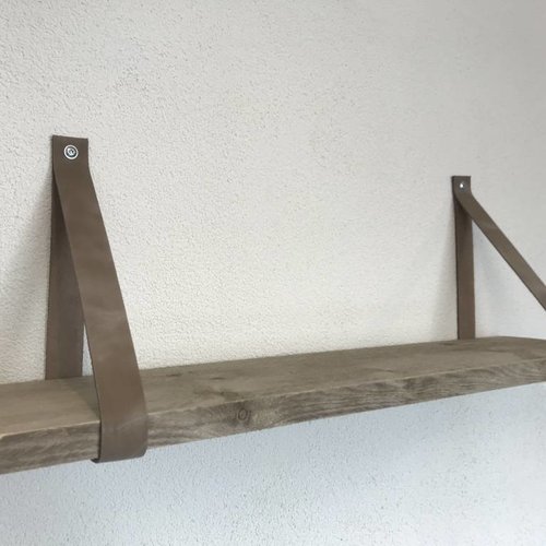 Leren Plankdragers taupe inclusief plank 