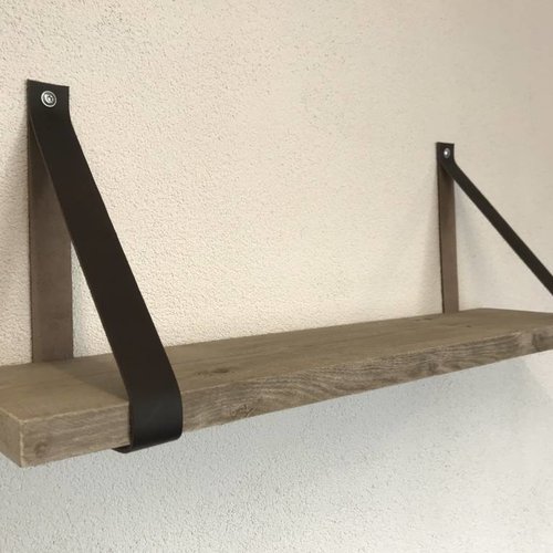 Leren Plankdragers bruin inclusief plank 