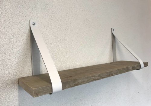 Scotts Bluf Leren Plankdragers wit inclusief plank