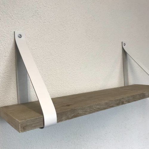 Leren Plankdragers wit inclusief plank 