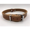 Hondenhalsband 45cm cognac echt Italiaans leer