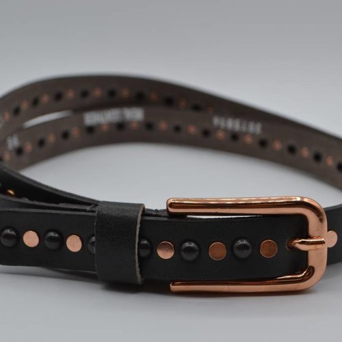 Grijze smalle studriem voor dames 