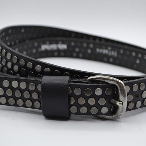 Zwarte smalle studriem voor dames 