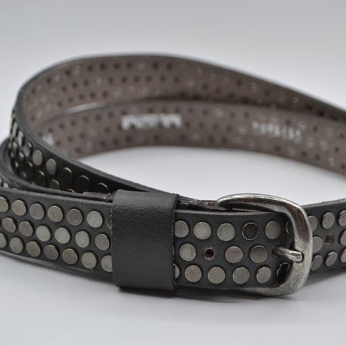 Grijze smalle studriem voor dames 