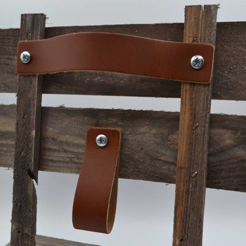 Cognac Nederlands lederen handgrepen maat XL 