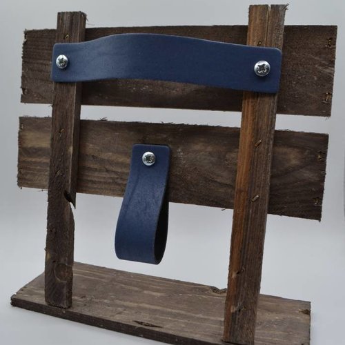 Blauwe Nederlands lederen handgrepen maat XL 