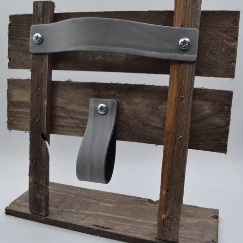 Grijze Nederlands lederen handgrepen maat XL 