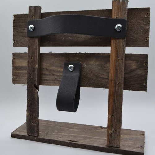 Antraciet Nederlands lederen handgrepen maat XL 