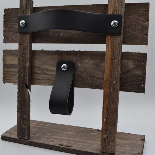 Zwart Nederlands split lederen handgrepen maat L 