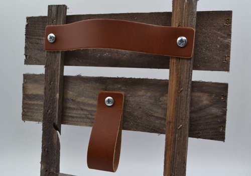 Scotts Bluf Cognac Nederlands split lederen handgrepen maat L