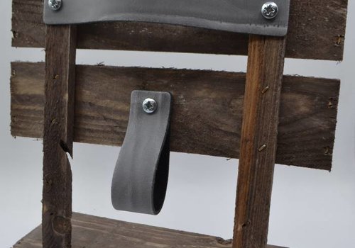 Scotts Bluf Grijze Nederlands split lederen handgrepen maat L