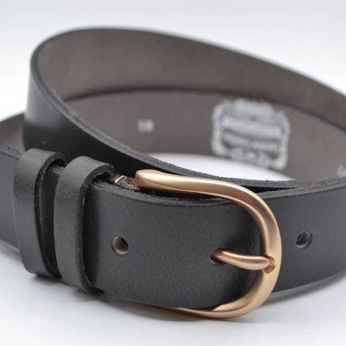 Nette grijze riem met gouden gesp 