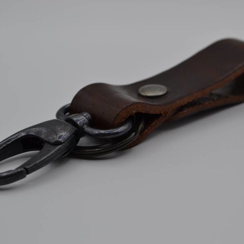 Bruine sleutelhanger met naam of logo 