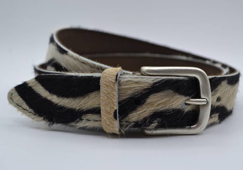 Scotts Bluf Zebraprintriem met oud zilveren gesp Scotts Bluf Zebraprintriem met oud zilveren gesp