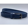 2cm brede damesriem met blauwe slangenprint