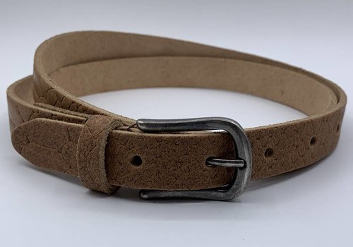 Scotts Bluf 2cm brede damesriem met cognac slangenprint Scotts Bluf 2cm brede damesriem met cognac slangenprint