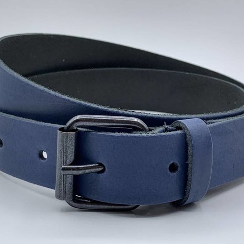 Blauwe stoere kinderriem 