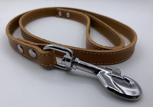 Scotts Bluf Honden lijn cognac 1 meter lang Scotts Bluf Honden lijn cognac 1 meter lang